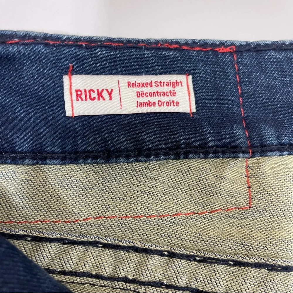 True Religion Ricky Relaxed Straight Dark Wash Jeans 36